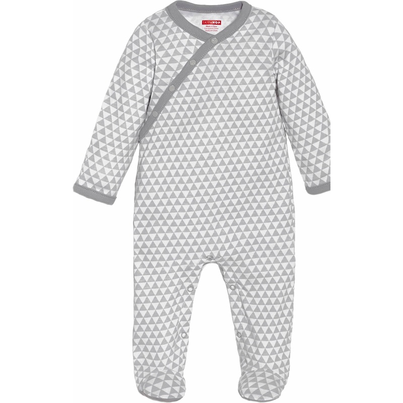 Skip Hop Petite Triangles Side-Snap Footie – Grey (9 Months)