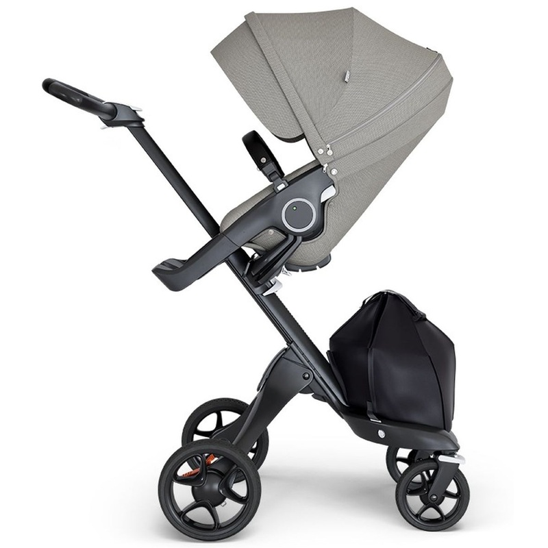 Stokke V6 Xplory Stroller – Brushed Grey/Black/Black