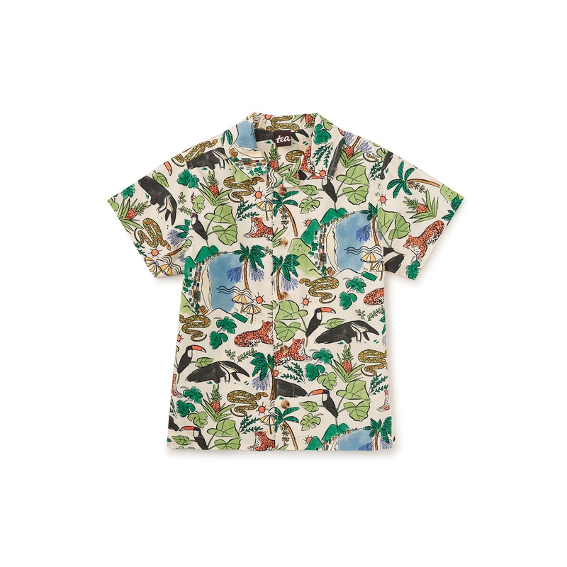 Tea Collection Printed Camp Shirt – Rio Animal Scenic