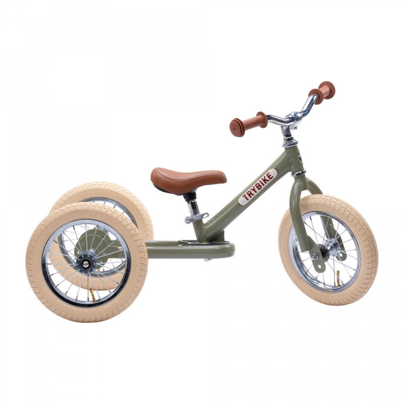 Trybike – Steel 2 In 1 Balance Trike / Bike Vintage Green