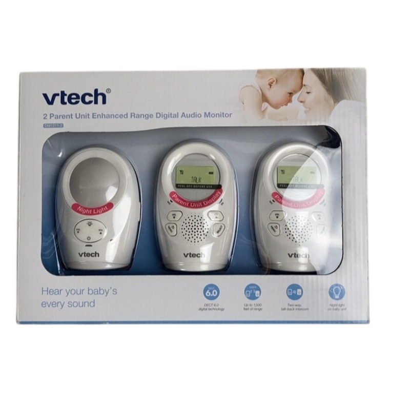 Vtech DM1211-2 Digital Audio Baby Monitor with Enhanced Range 2 Parent Units