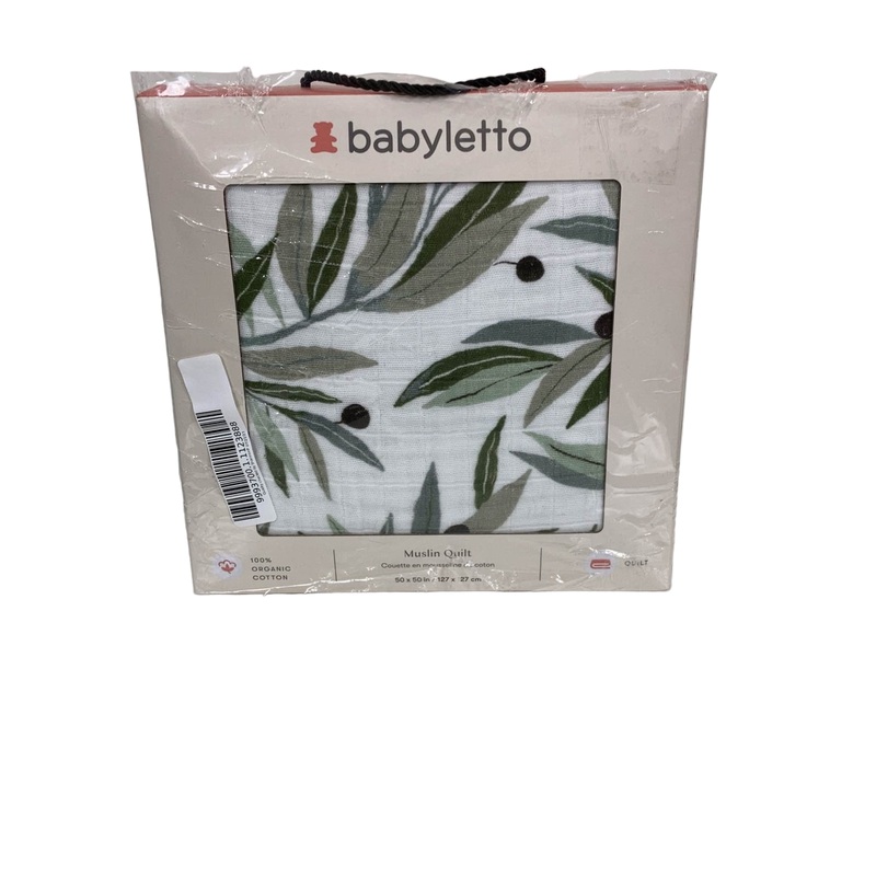 Babyletto Muslin Quilt, Olive Branches