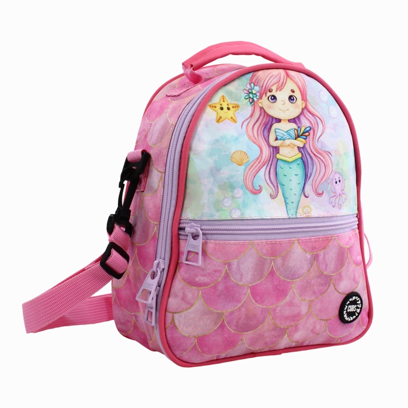 Cubs Mermaid Purple Hair Lunch Bag