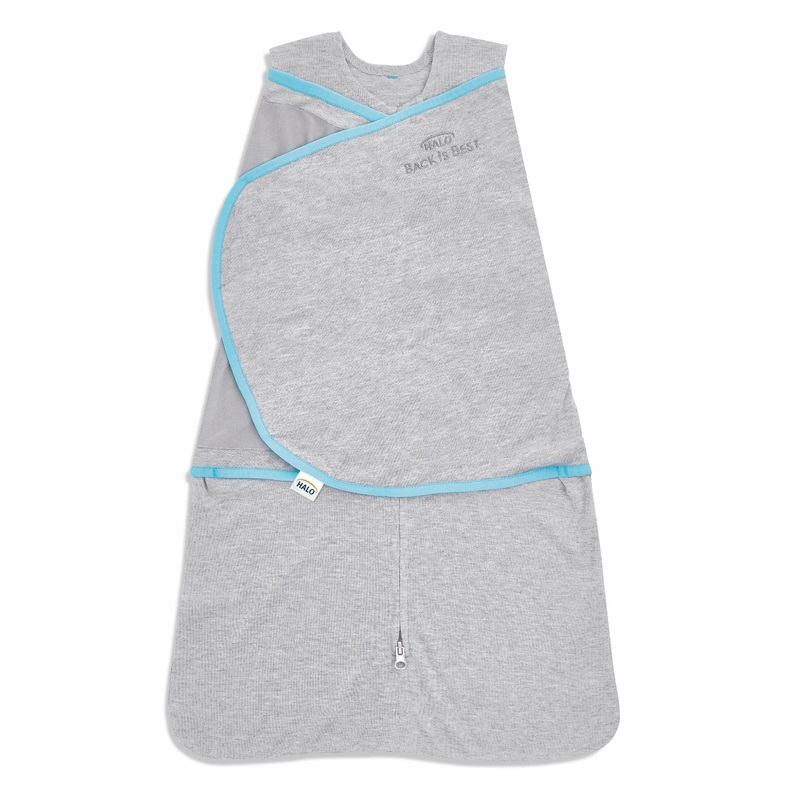 Halo Ideal Temp Sleepsack Medium- Heather Gray/Aqua