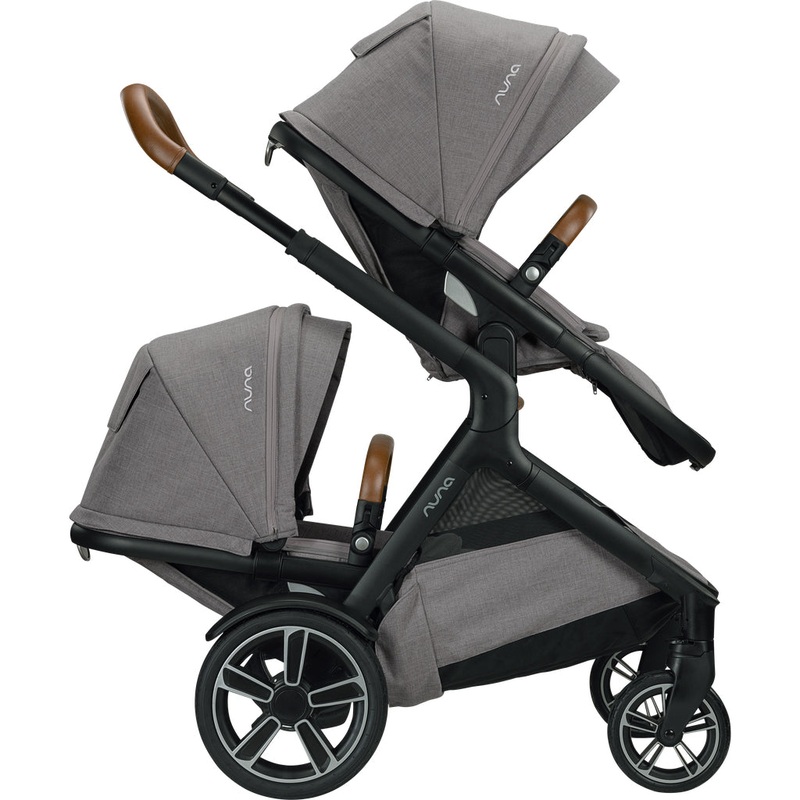 Nuna DEMI Grow Double Stroller Bundle – Frost