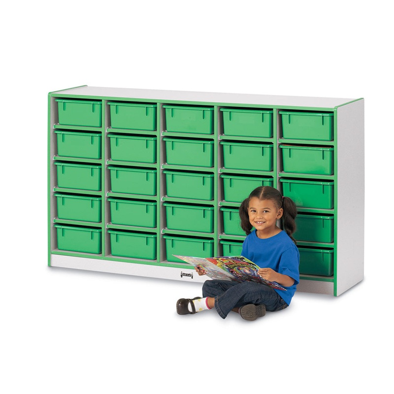 Rainbow Accents 25 Tub Mobile Storage – with Tubs – Black