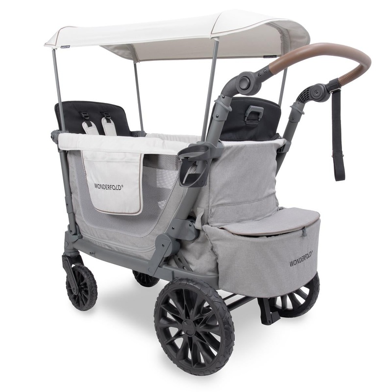WonderFold L2 Double (2 Seater) Stroller Wagon – Gray