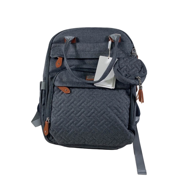BabbleRoo Diaper Bag Backpack, Dark Gray, XL Original