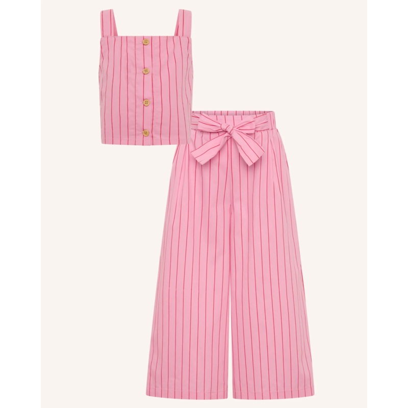 Crop Top + Wide Pant – Lolly Stripe