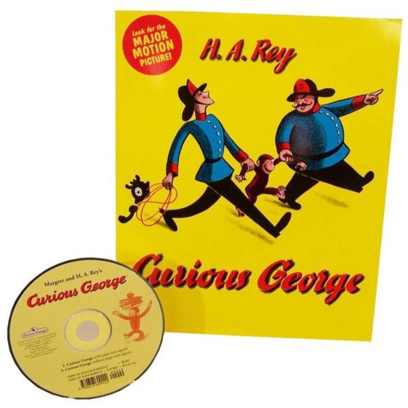Curious George Book & CD Set (D)