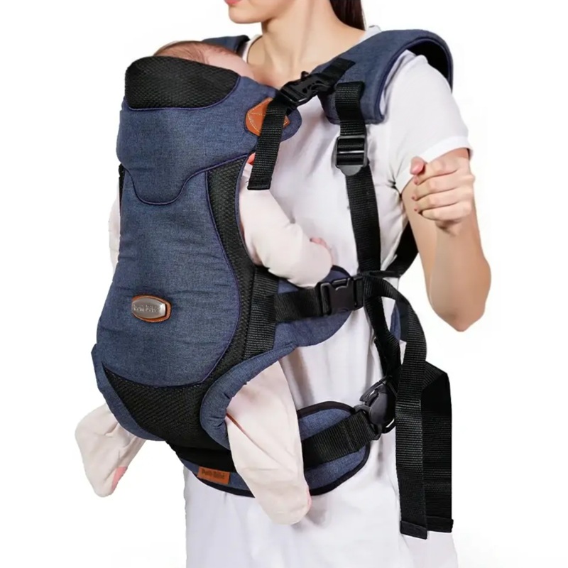 Petit Bebe Baby Carrier Premium Max  Linen Dark & Blue