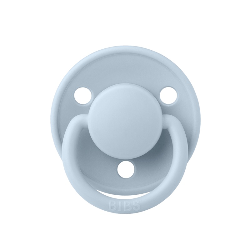 BIBS Baby Pacifier De Lux Round Latex Size 1 – Baby Blue