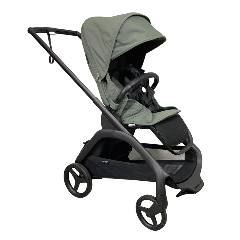 Bugaboo Dragonfly Stroller, 2023, Black, Forest Green, Forest Green