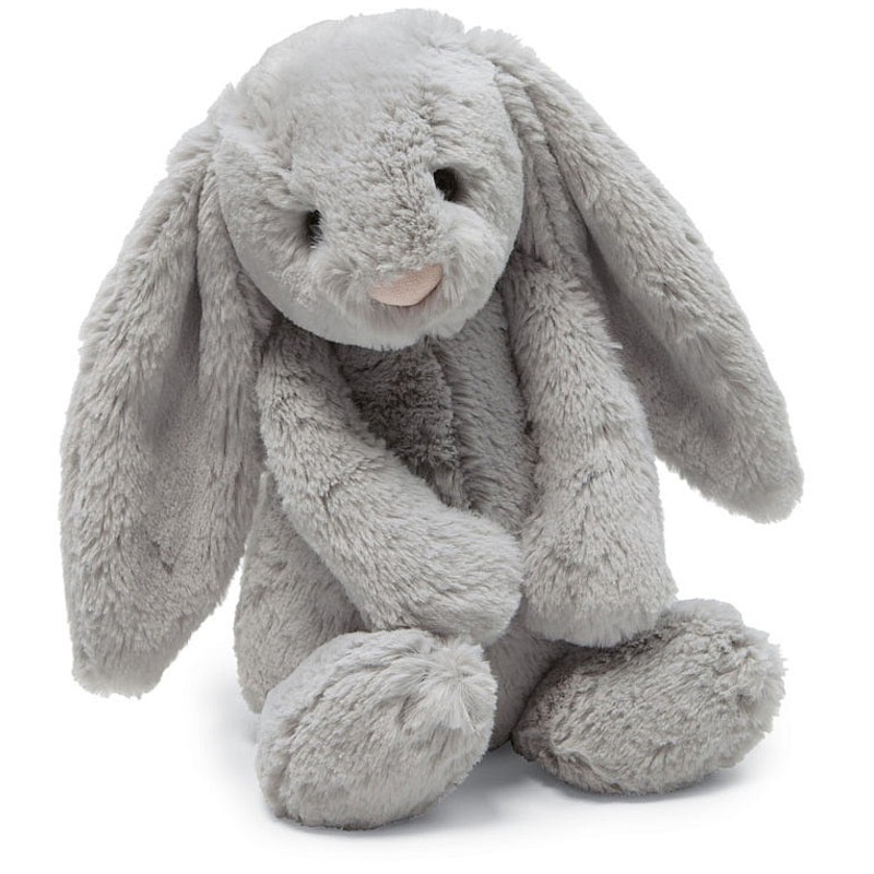 Jellycat Bashful Grey Bunny,  8″