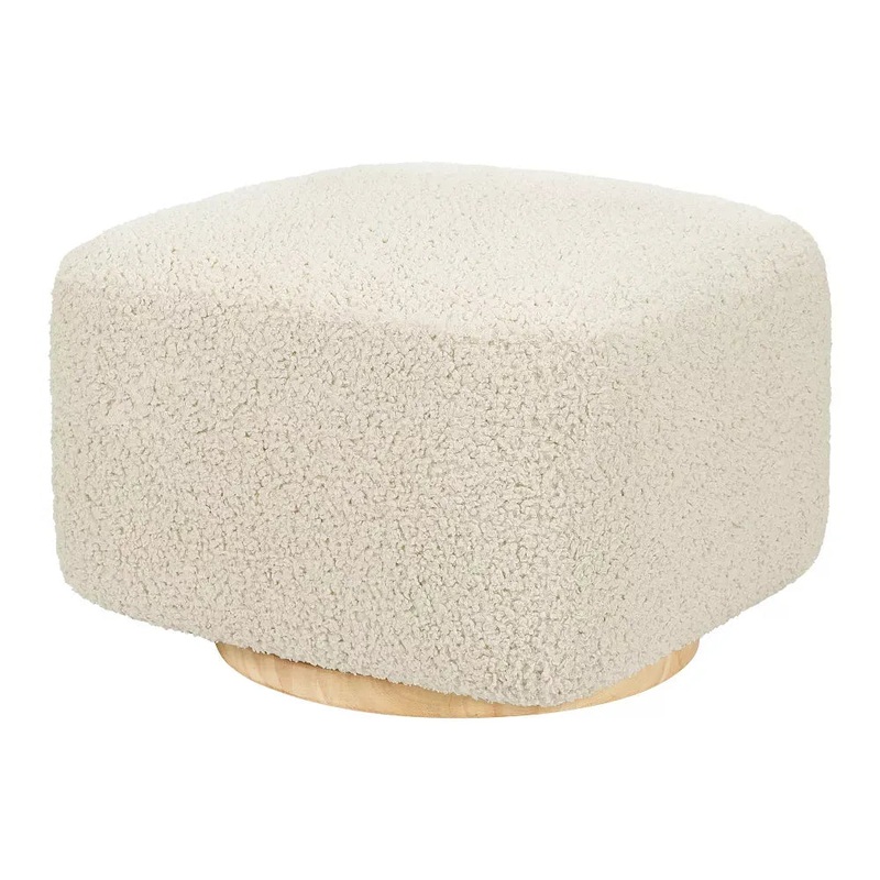 Kiwi Gliding Ottoman – Almond Teddy Loop