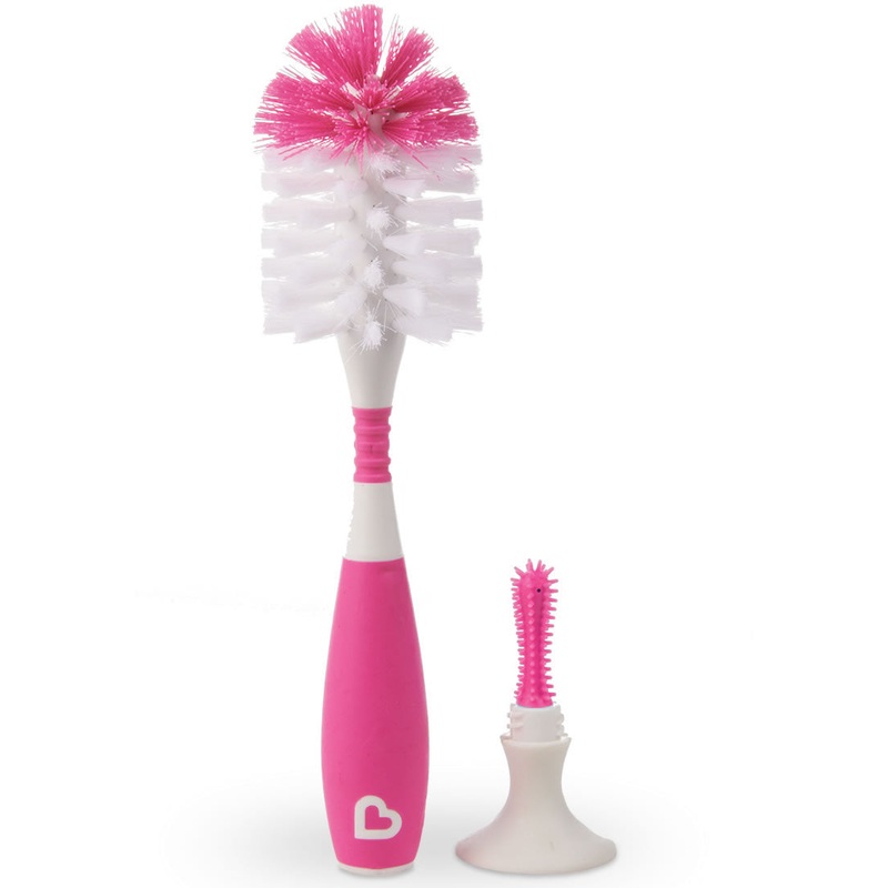 Munchkin Bristle Bottle Brush – Pink