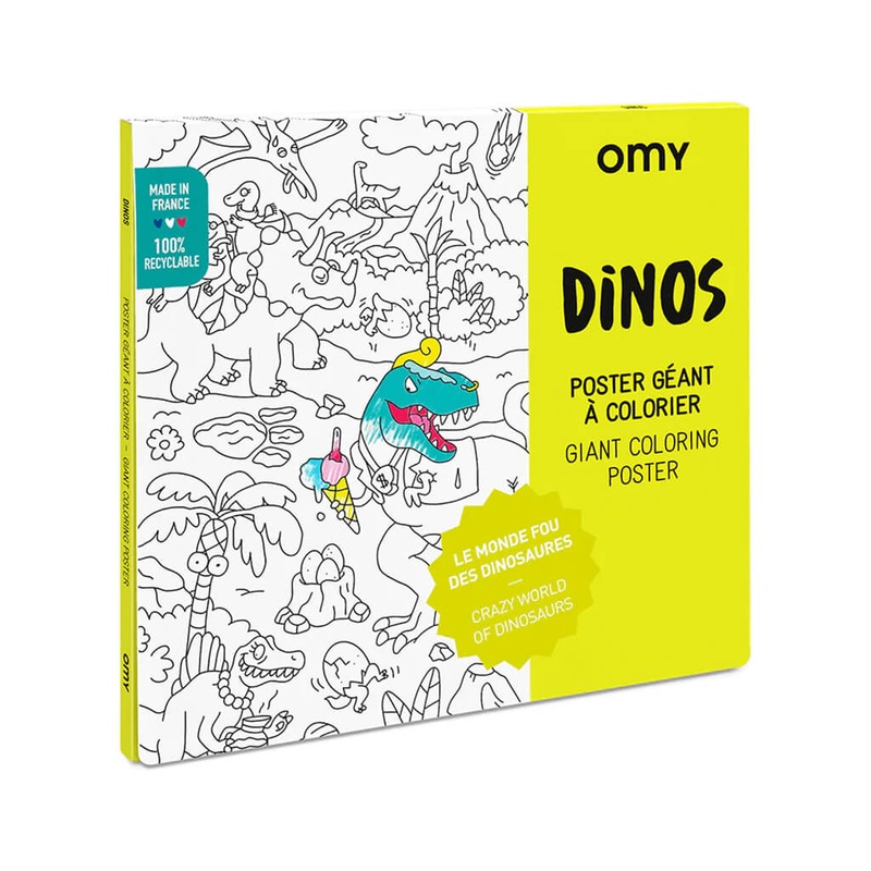 Omy Design Giant Frameable Coloring Poster Dino