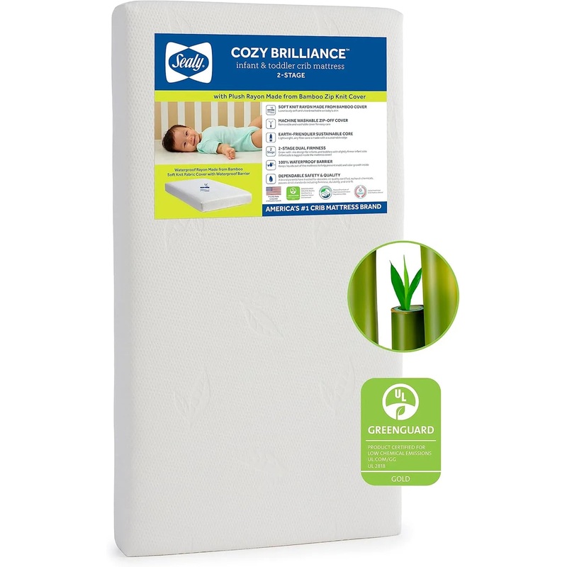 Sealy Baby Crib Mattress & Toddler Bed Mattress, 52 x 28