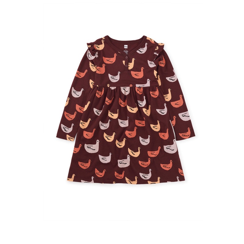 Tea Collection Ruffle Henley Twirl Dress
