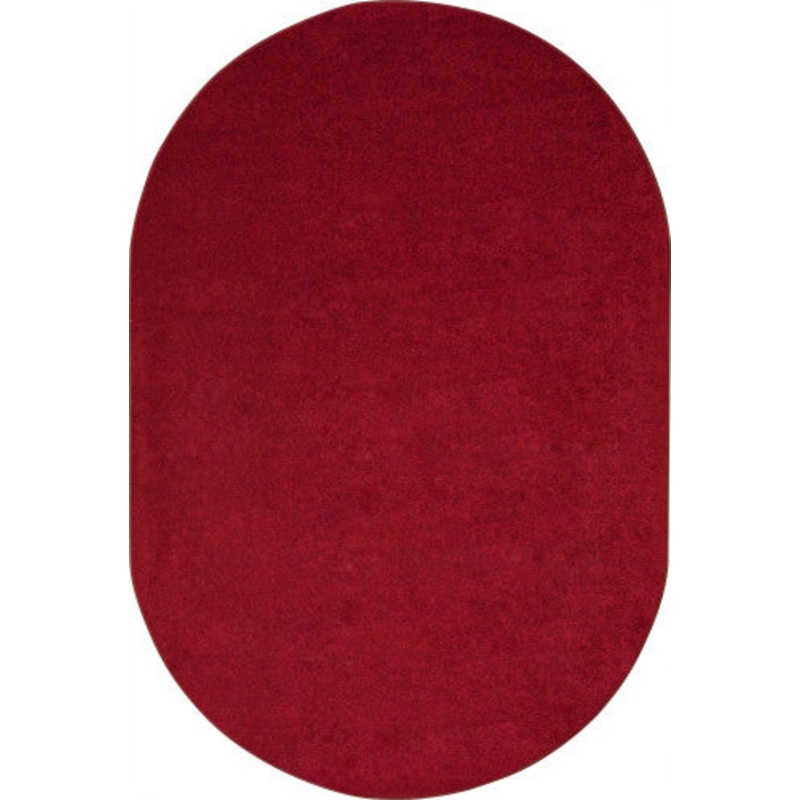 Endurance Solid Color Rug, 12′ x 7’6″ Oval, Burgundy