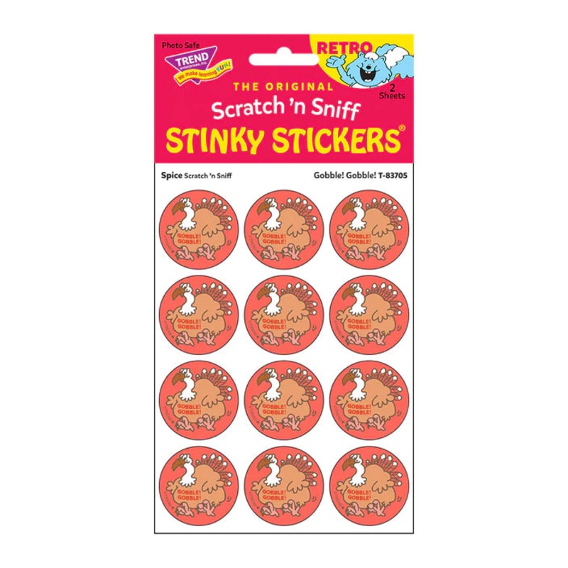 Gobble! Gobble!, Spice scent Retro Scratch ‘n Sniff Stinky Stickers