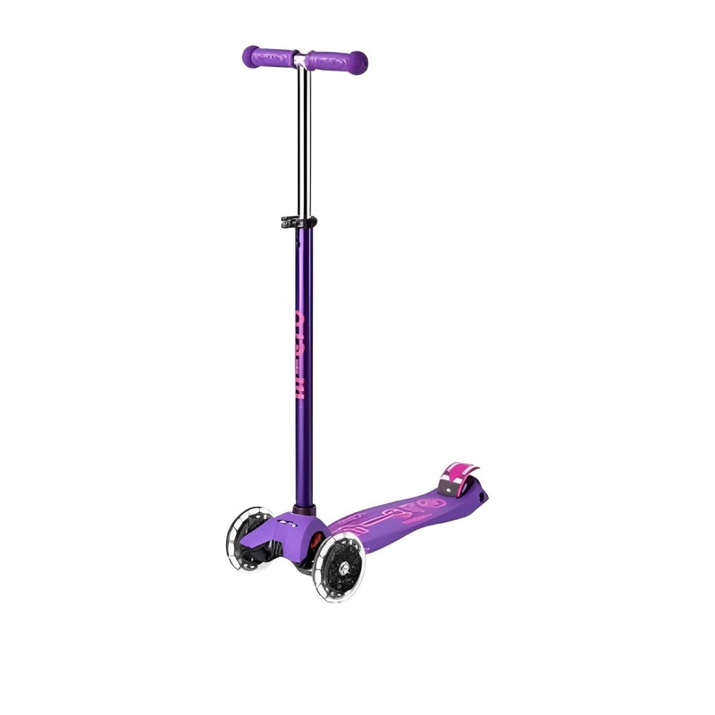 Mini Deluxe Foldable LED Scooter – Purple