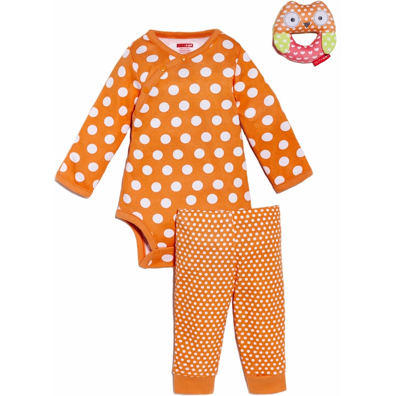Skip Hop POP Print 3-Piece Gift Set – Tangerine (Newborn)