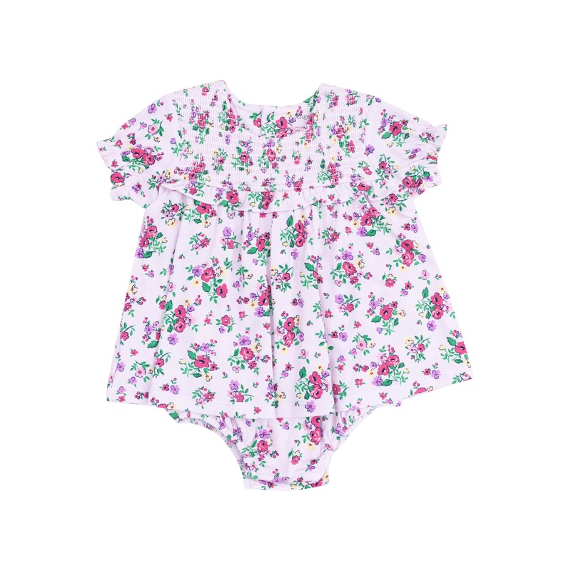 Smocked Ruffle Bubble with Skirt – Preppy Roses