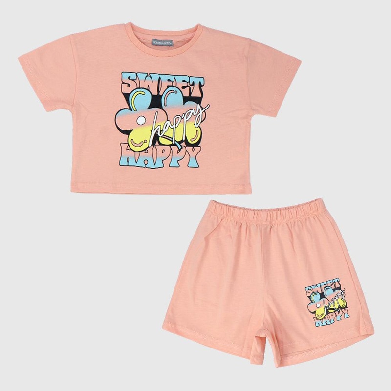“Sweet & Happy” Short-Sleeved Pajama
