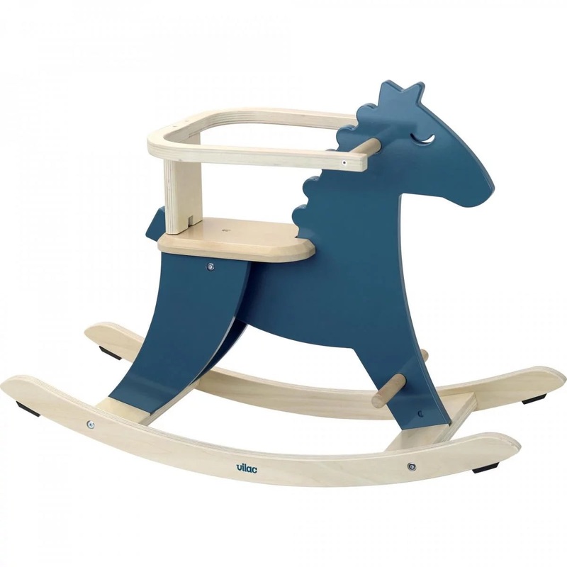 Vilac Hudada – Blue Rocking Horse With Safety Hoop