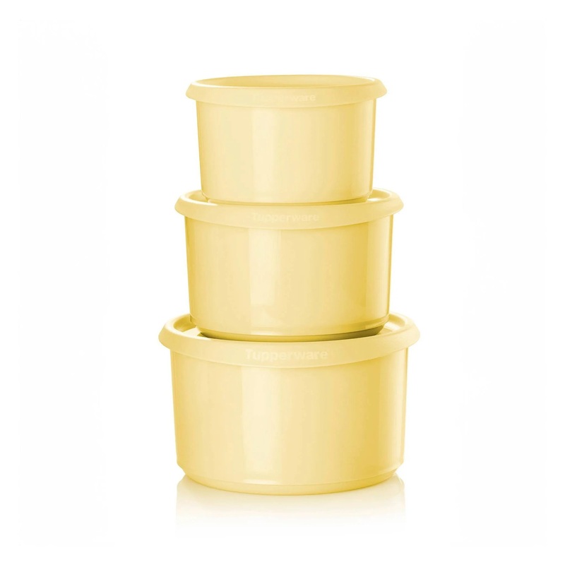 6pc (set of 3) Serve and Store Food Storage Canister Set Yellow