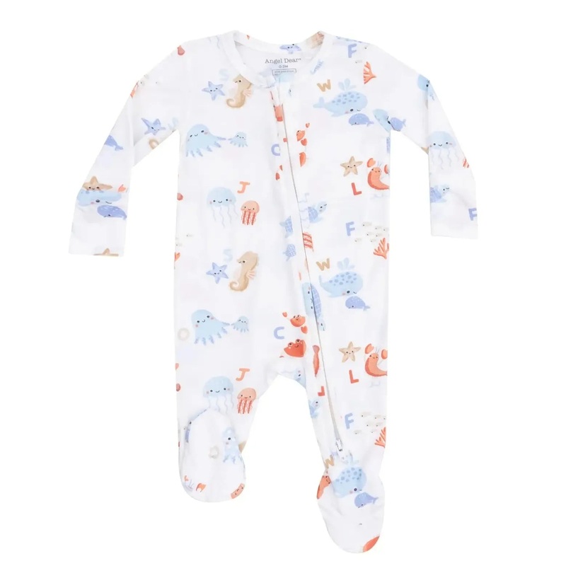 Angel Dear – Two-Way Zipper Footie – Coastal ABCs