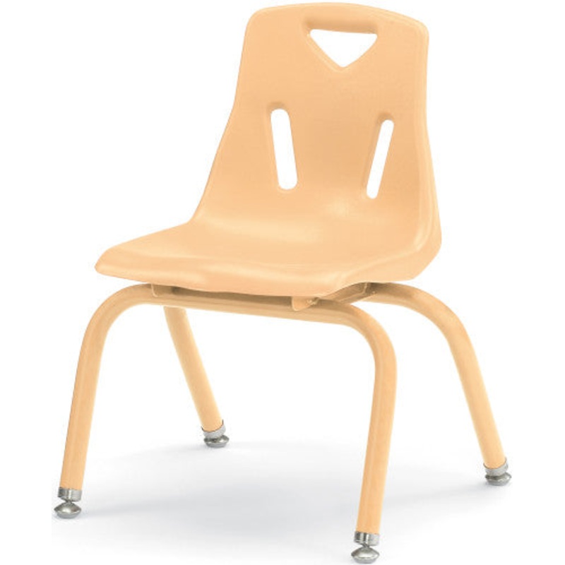 Berries Stacking Chair with Powder-Coated Legs – 10″ Ht – Camel