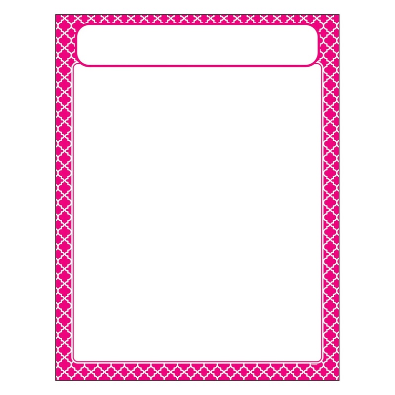 Moroccan Pink Learning Chart