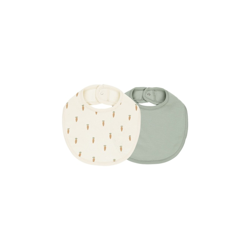 Quincy Mae Jersey Snap Bib 2 Pack – Carrots, Sage