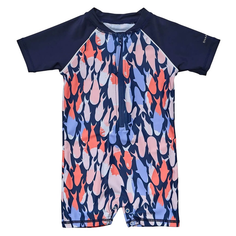 Short Sleeve Sunsuit Fish Frenzy