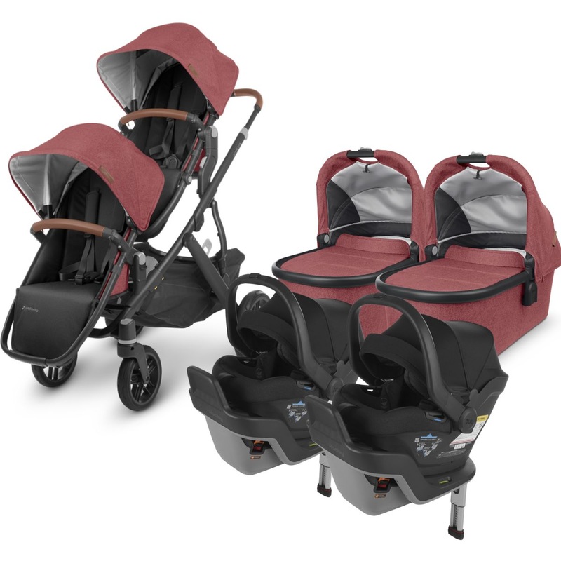 UPPAbaby Vista V2 Twin Double Stroller + MESA MAX Travel System Bundle – Lucy / Jake