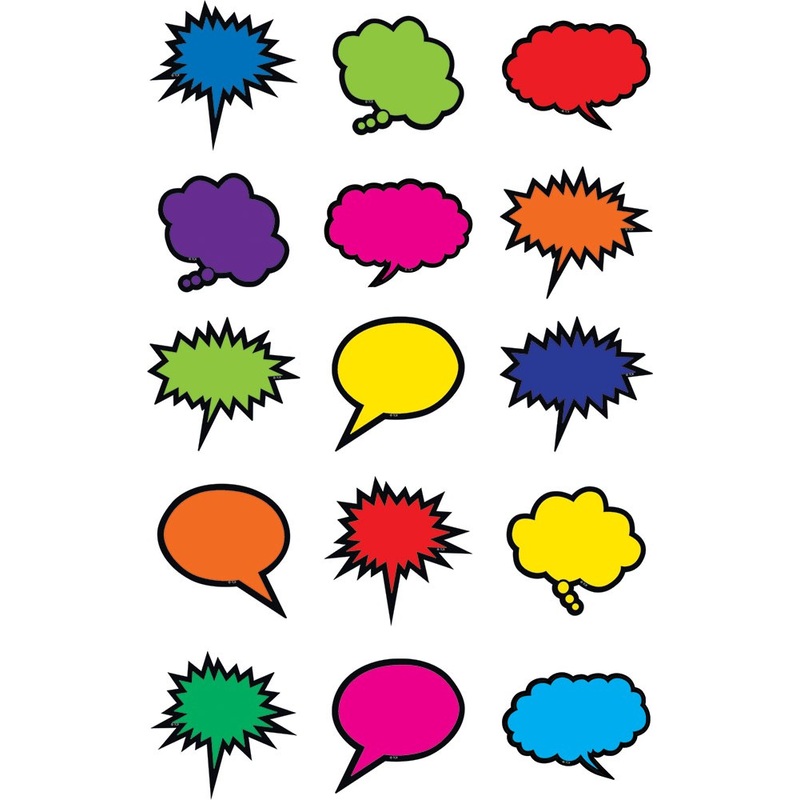Colorful Speech/Thought Bubbles Mini Accents