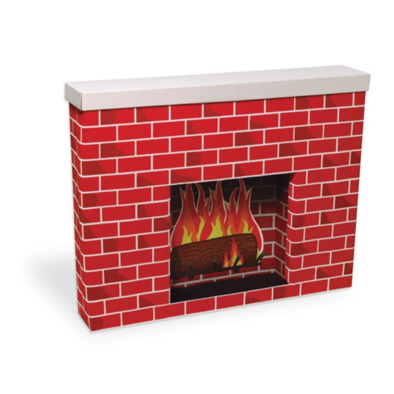 Corobuff Corrugated Fireplace, Tu-Tone Brick Fireplace