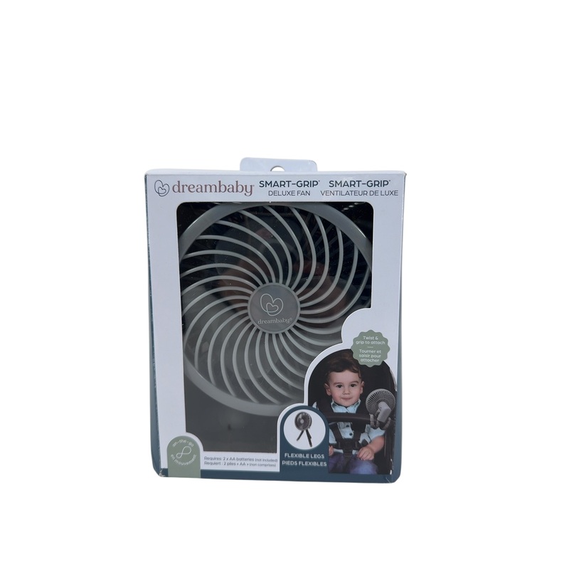 Dreambaby Smart Grip Deluxe Fan, Grey