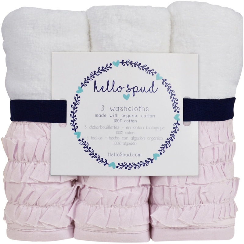 Hello Spud Organic Cotton Washcloth 3-Pack – Pintuck Gray