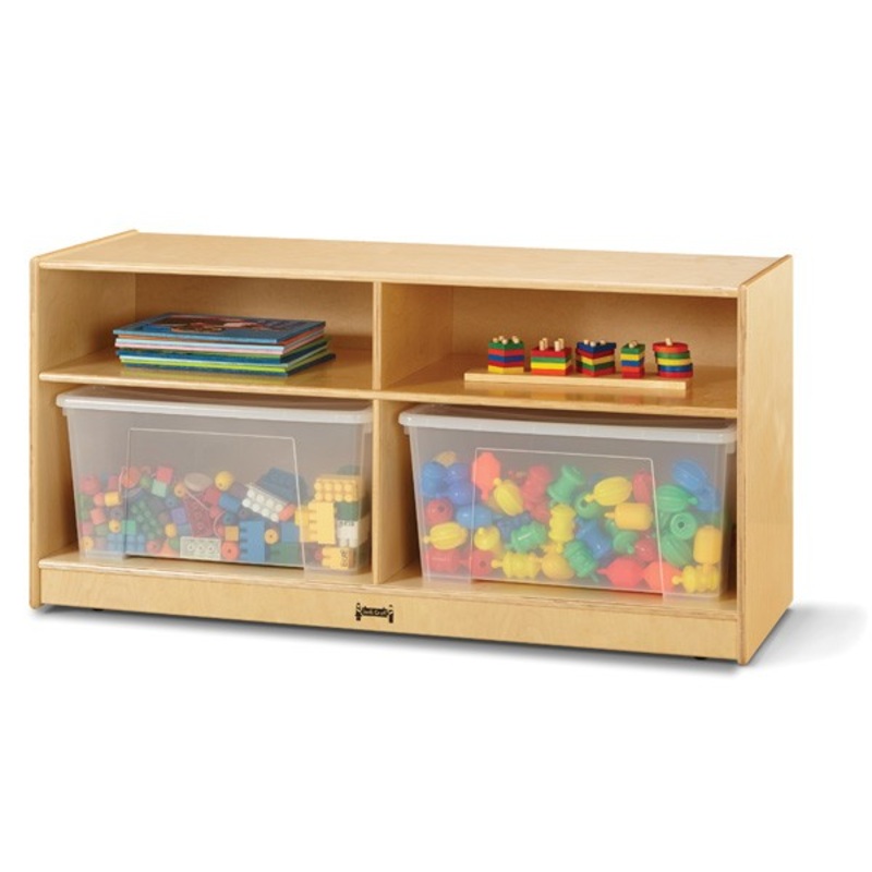 Jonti-Craft Toddler Jumbo Tote Storage with Clear Totes + Lids