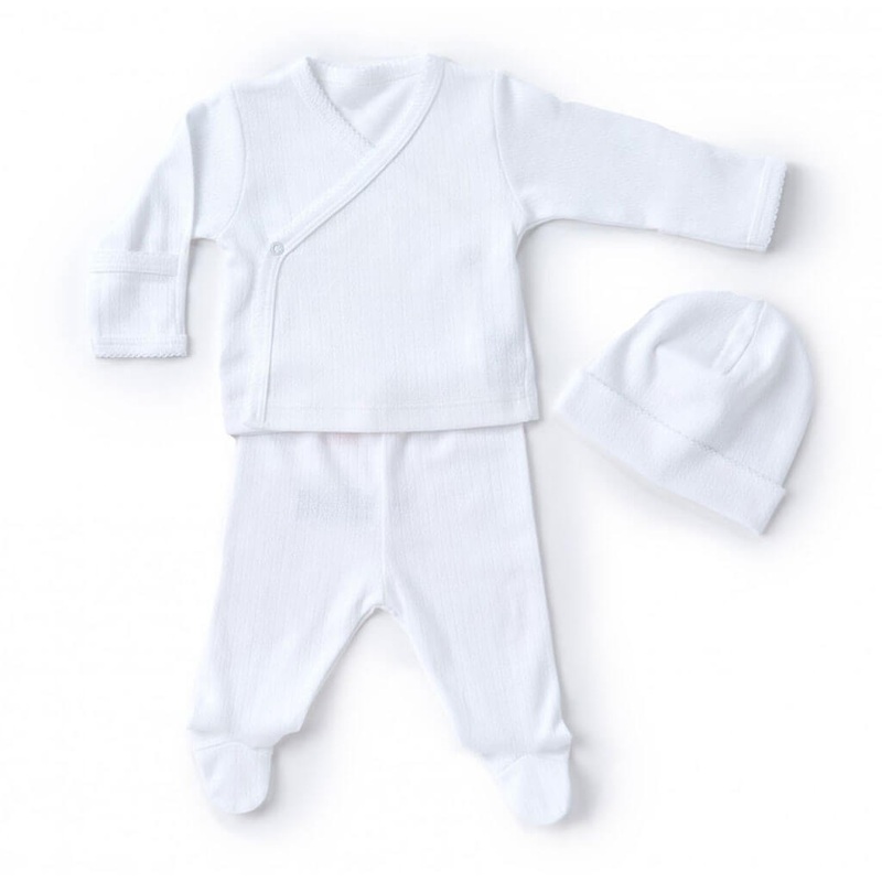 Kissy Kissy Pointelle Take Me Home Set White