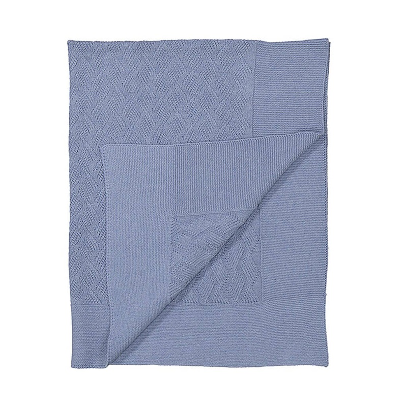 Knit Blanket – Blue