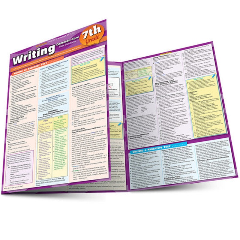 QuickStudy | Writing Common Core – 7th Grade Laminated Study Guide