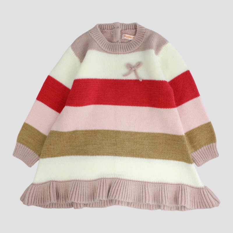 Striped Long-Sleeved Dress