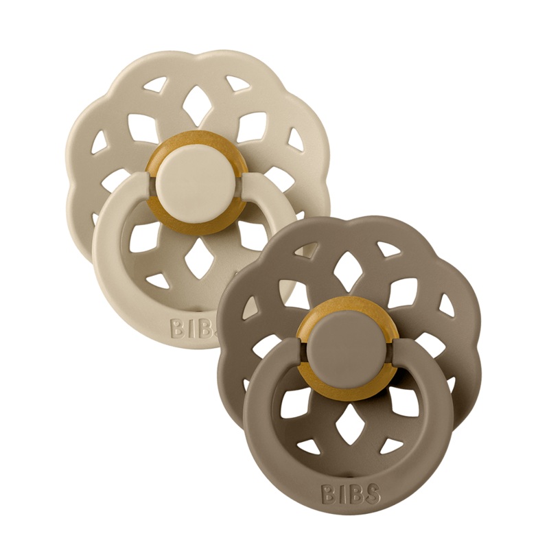 BIBS Boheme Pacifier Vanilla & Dark Oak – Size 1 (Pack Of 2)