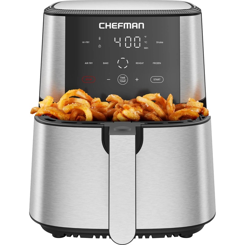 Chefman TurboFry 6-Quart Digital Air Fryer with Touch Controls and 4 Cooking Functions (See Description)