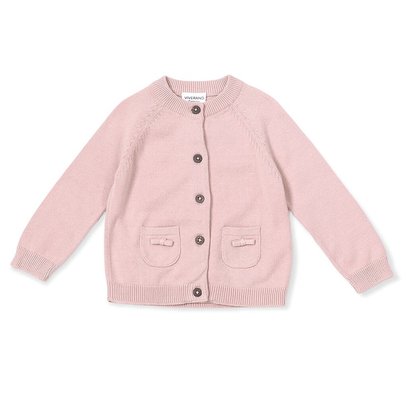 Milan Baby Button Cardigan Sweater Knit (Organic Cotton)