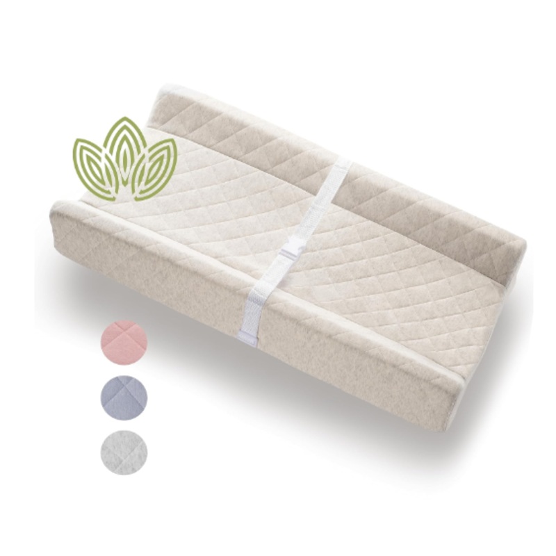 Modera Baby Organic Cotton Contoured Baby Changing Pad with Cover, Natural